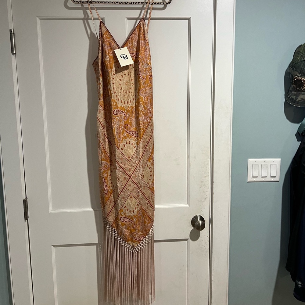NWT! *RARE Paisley Print Chasing Unicorns Love Me Tonight Slip Dress - Picture 8 of 11
